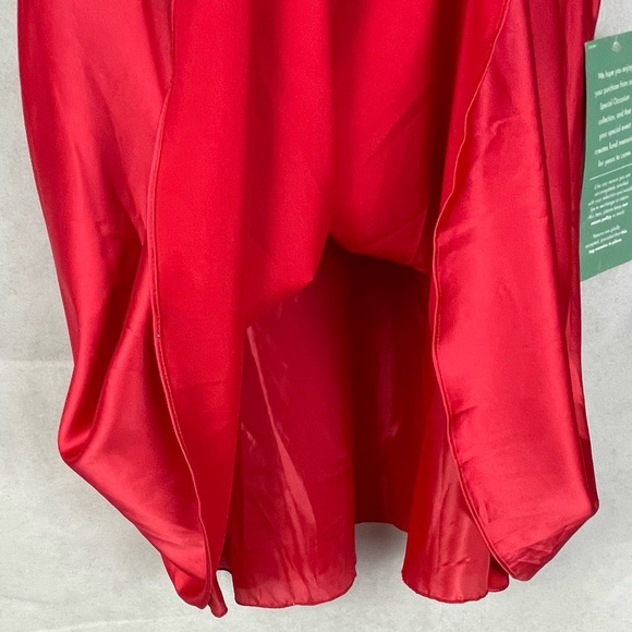 B. Smart Pleated Fit & Flare Satin Slip Skater Dress NWT - Picture 5 of 6